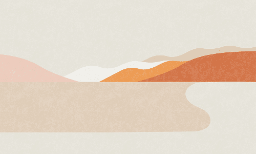 Abstract illustration of mountain valley