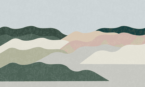 Abstract illustration of mountain valley